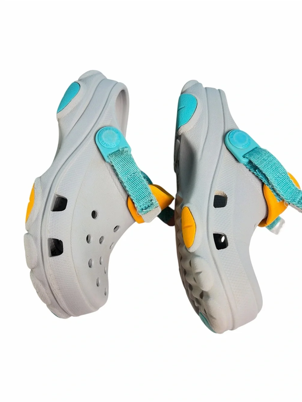 CROCS Classic Kids All Terrain - with Teal Strap and Orange Lining Sz C11